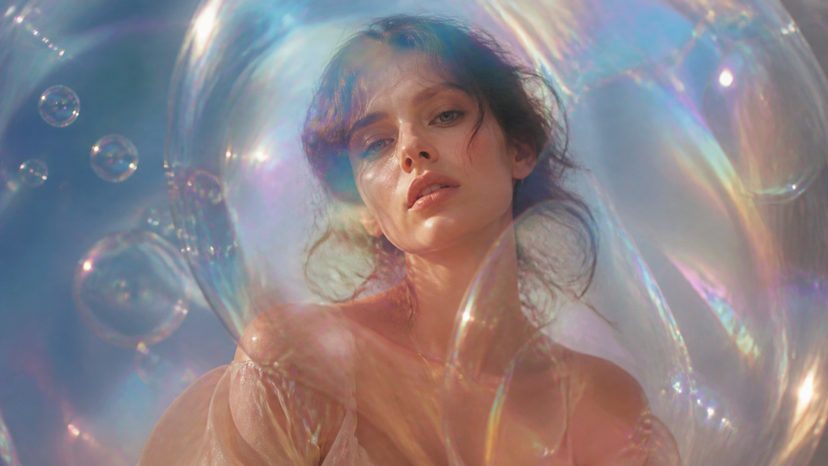 Dreamy Soap Bubble Texture original 16:9 effect visual 1