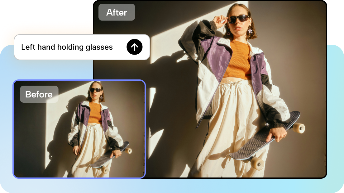 Houding verfijnen met behulp van de AI-inpaint-tool