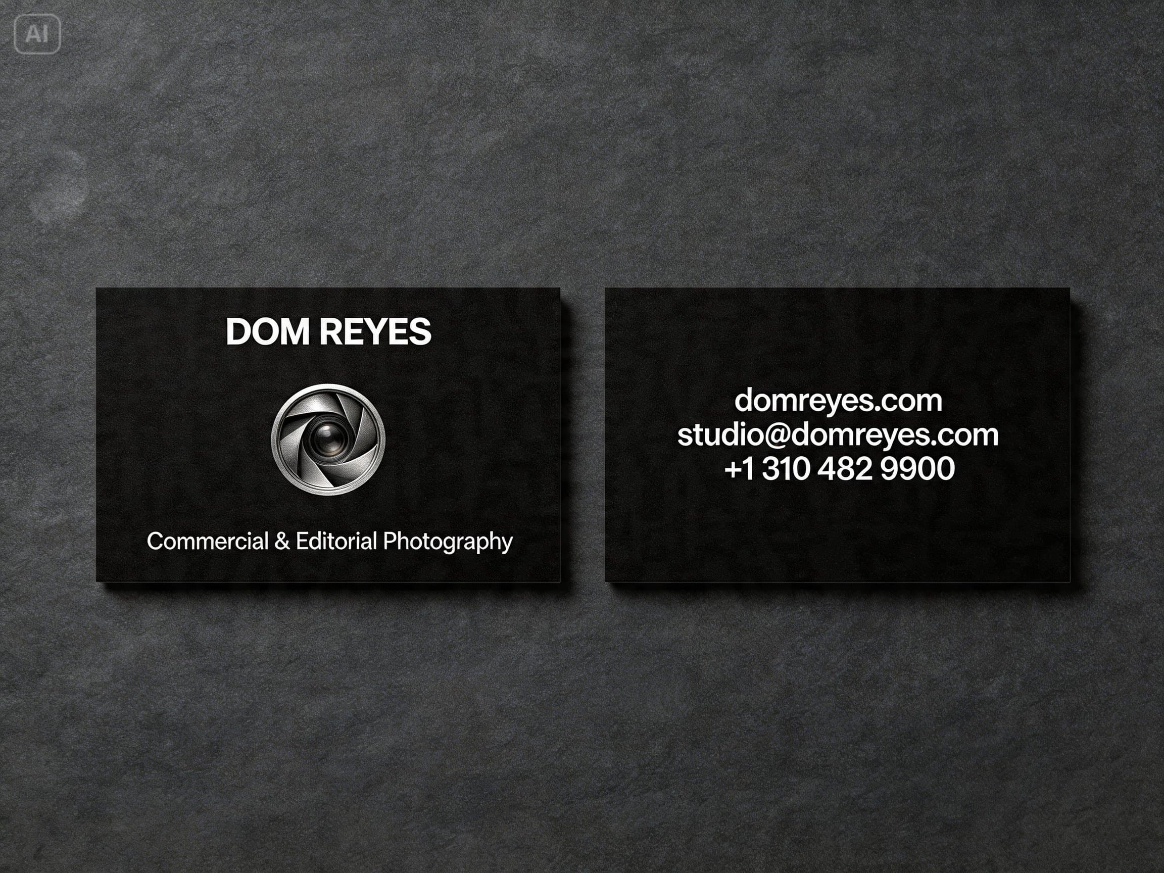 commercial photographer card