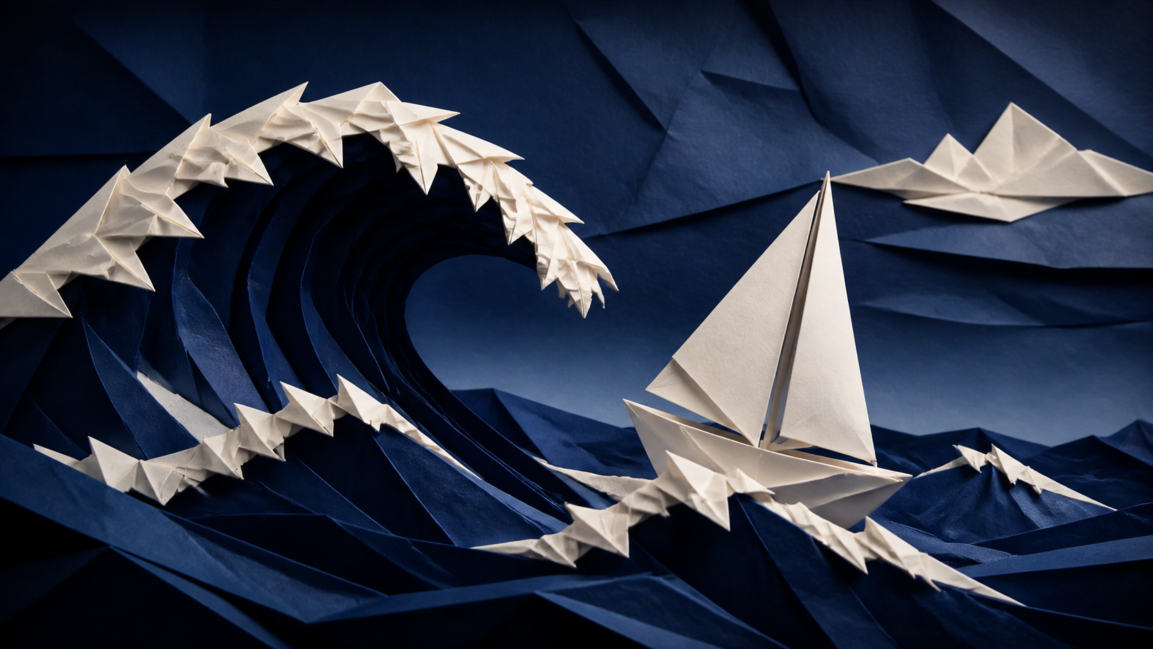 Crisp Origami-style Geometry original 16:9 effect visual 3
