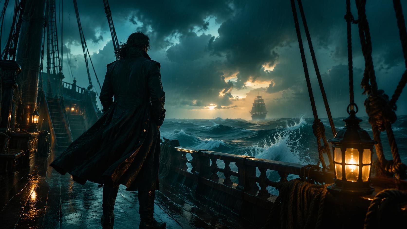 Dreamina Piratenfilter Prompt-Karte 2: Abenteuer im Dunklen Meer