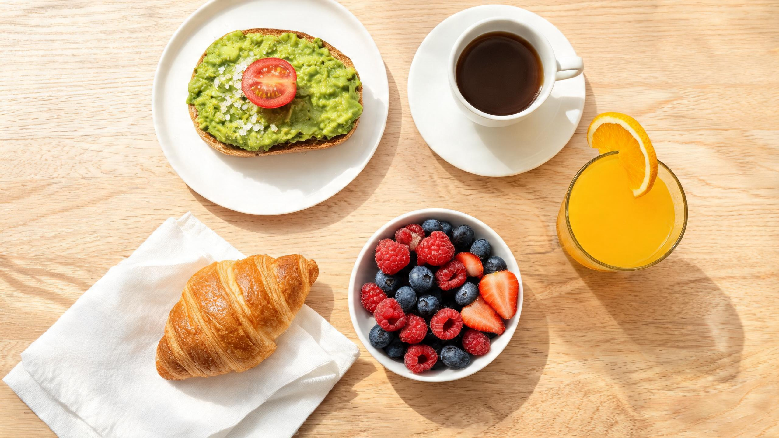 Food flat lay photography