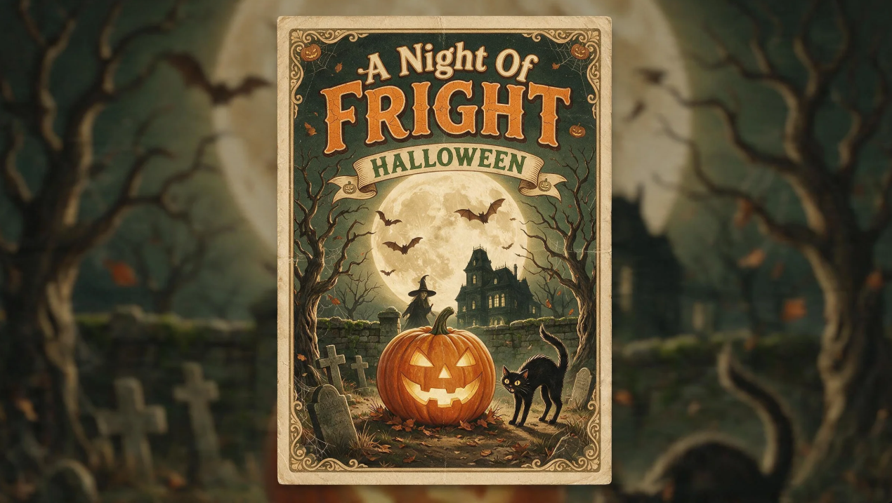 Vintage Halloween poster