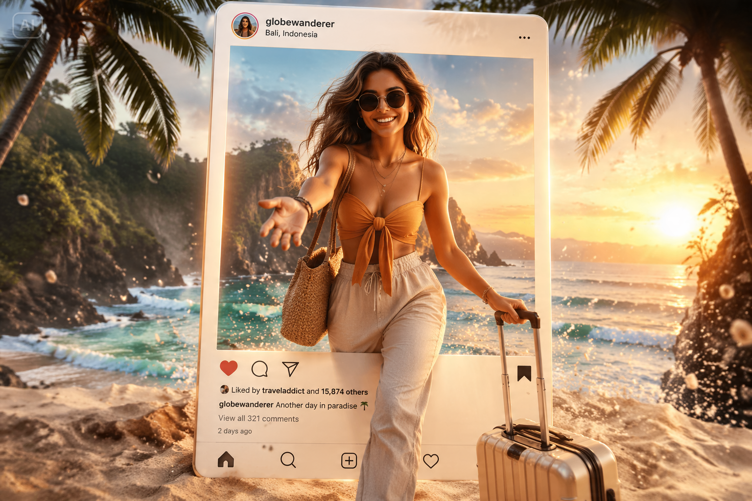 AI 3D popout generador de carteles de redes sociales beneficios