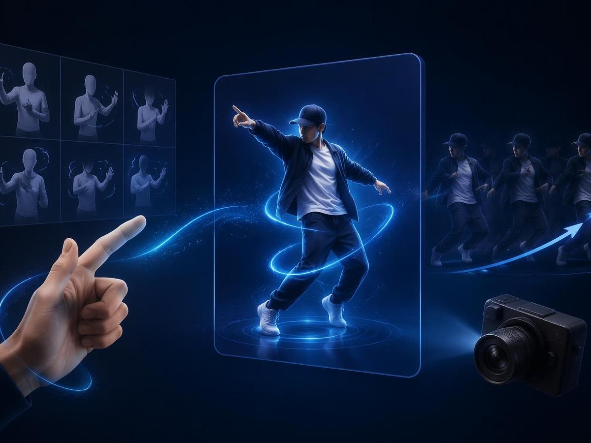 hand gesture motion transfer AI prompt cover 3 in 4:3