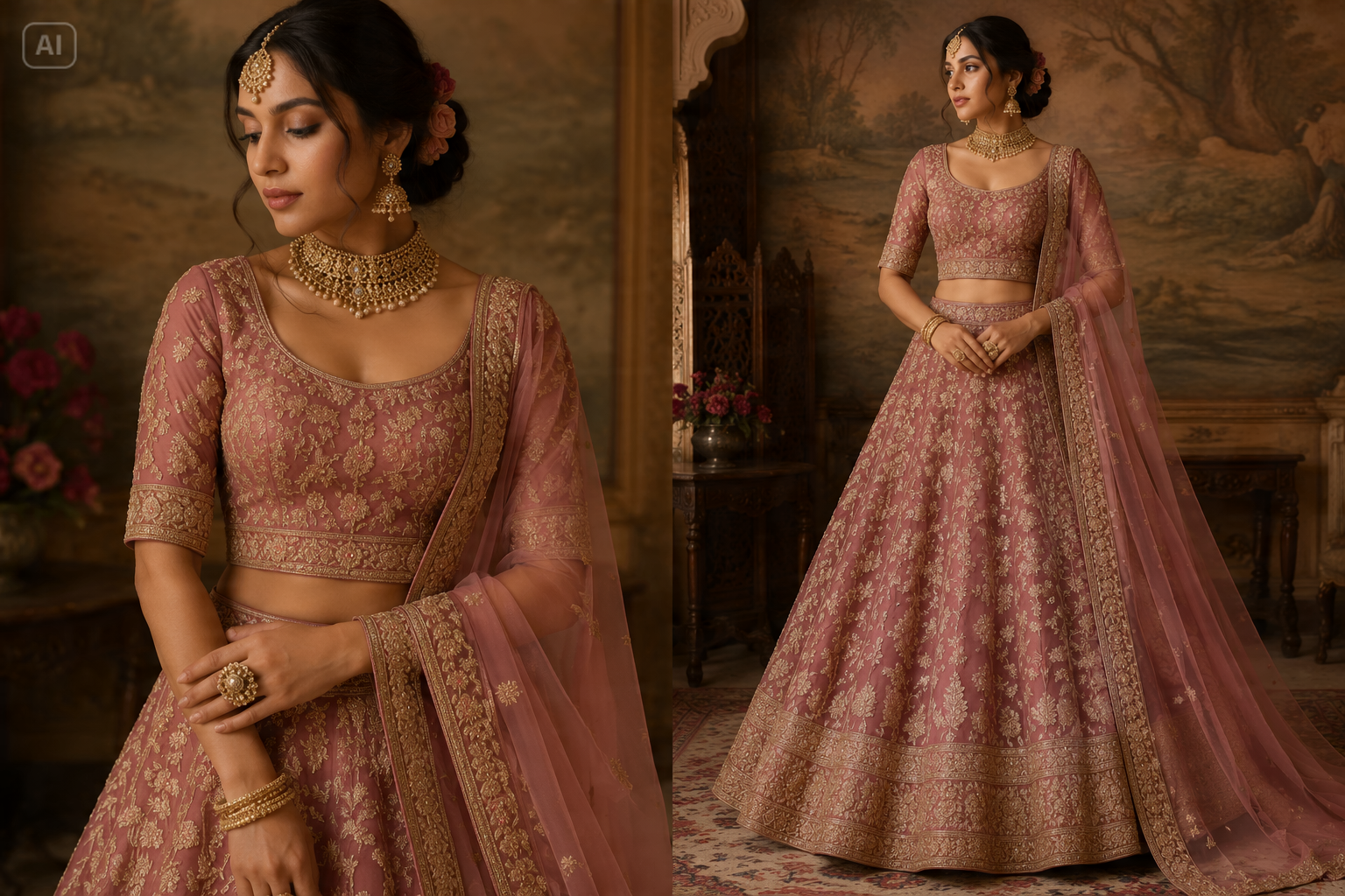 snabb sett tjej lehenga