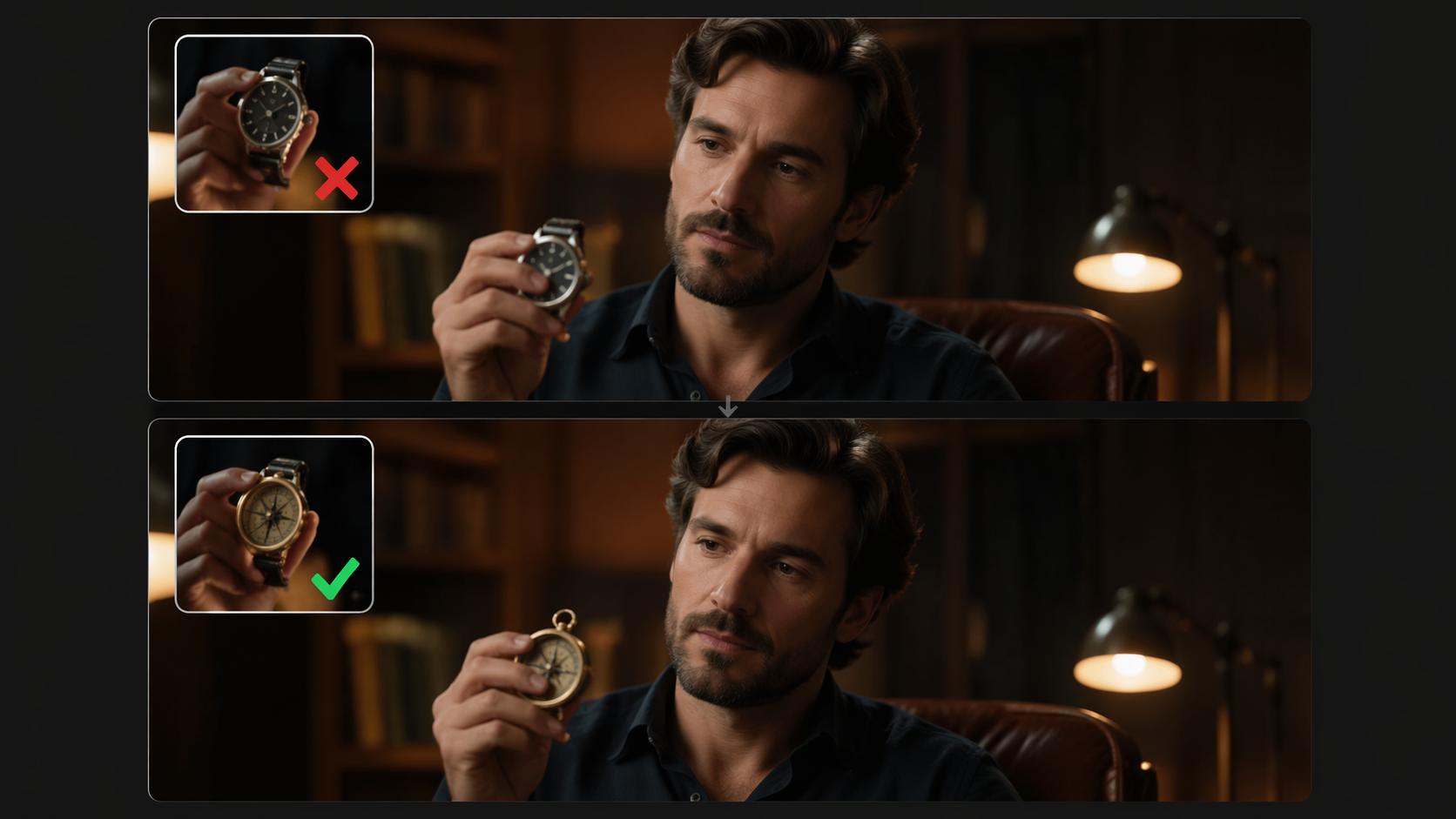 AI Video Object Correction example 1