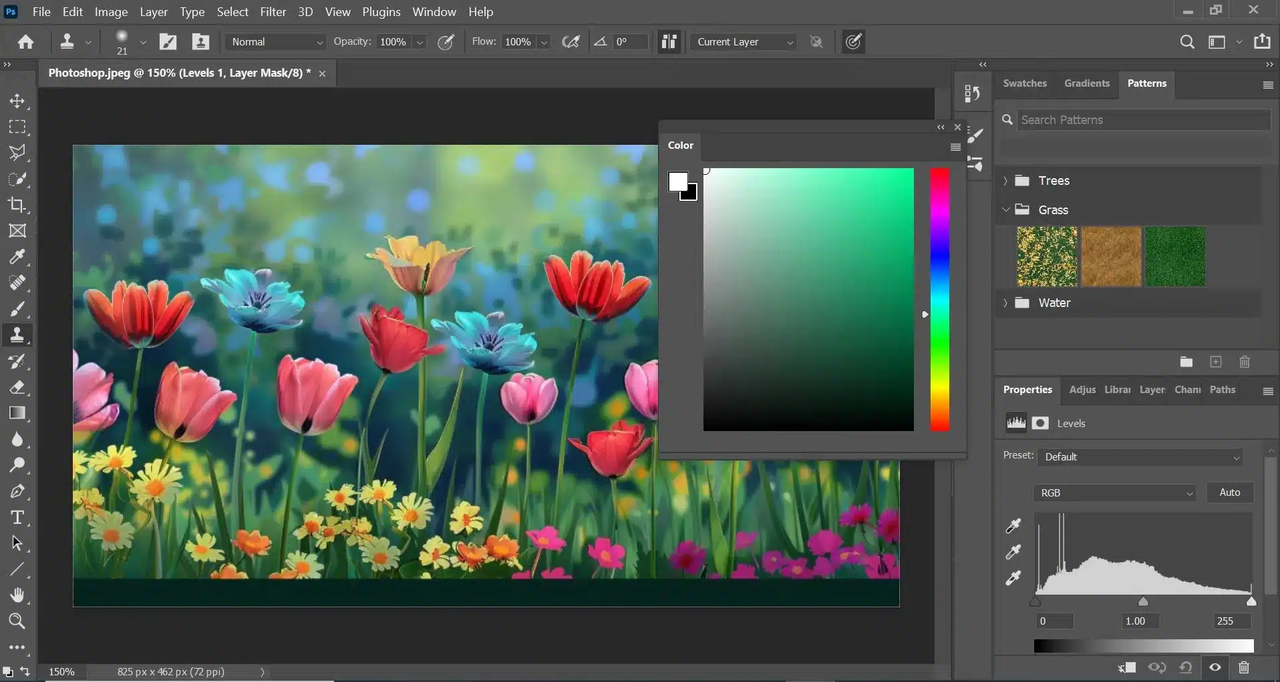 واجهة Adobe Photoshop