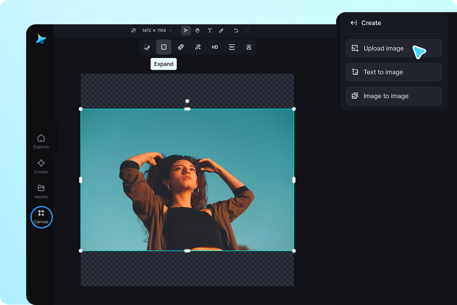 Envie sua imagem para o Canvas