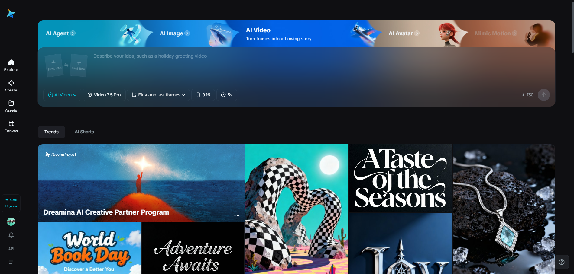Dreamina-Homepage