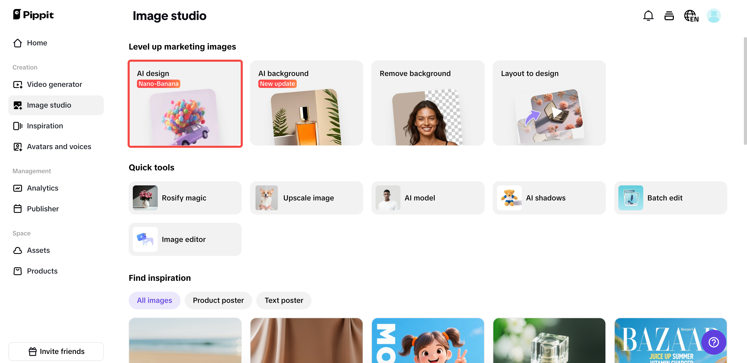 Accedi ad AI design per iniziare