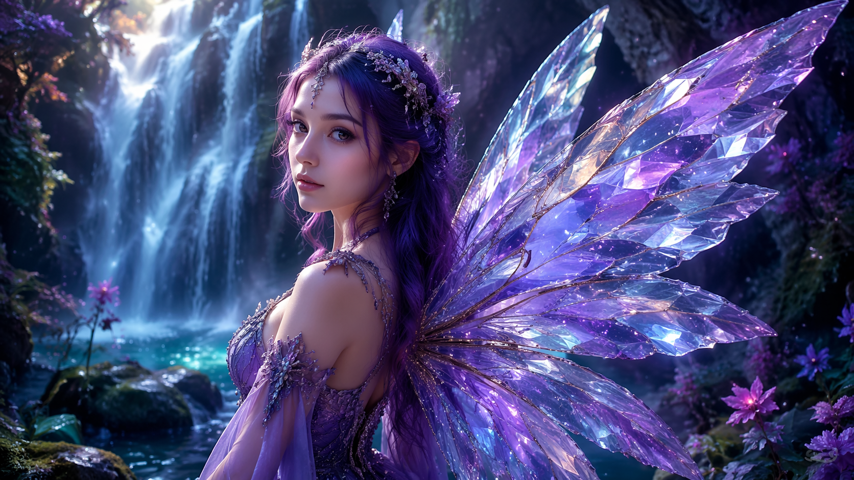 Dreamina add fairy wings to photo prompt example 6: Magical Garden Cover