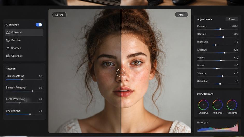 PicWish alternative AI photo editing workflow visual