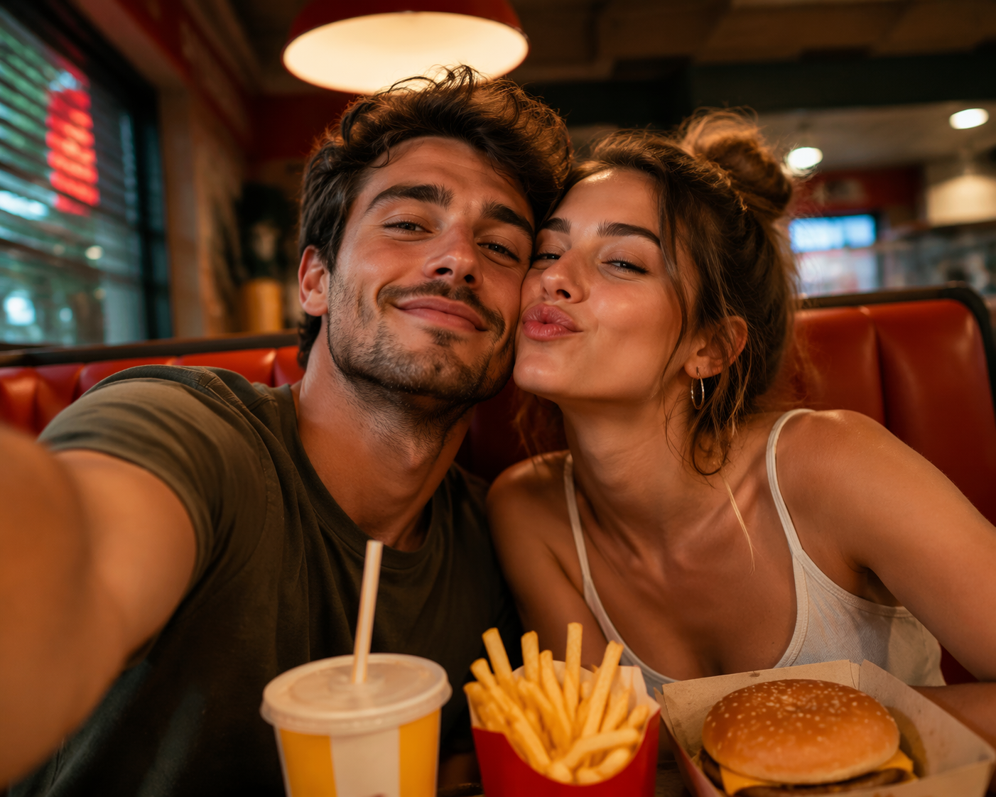 McDonald's Couple Selfies AI Prompts fast iteration result
