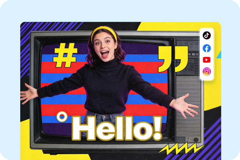 Animated text for social media video intro