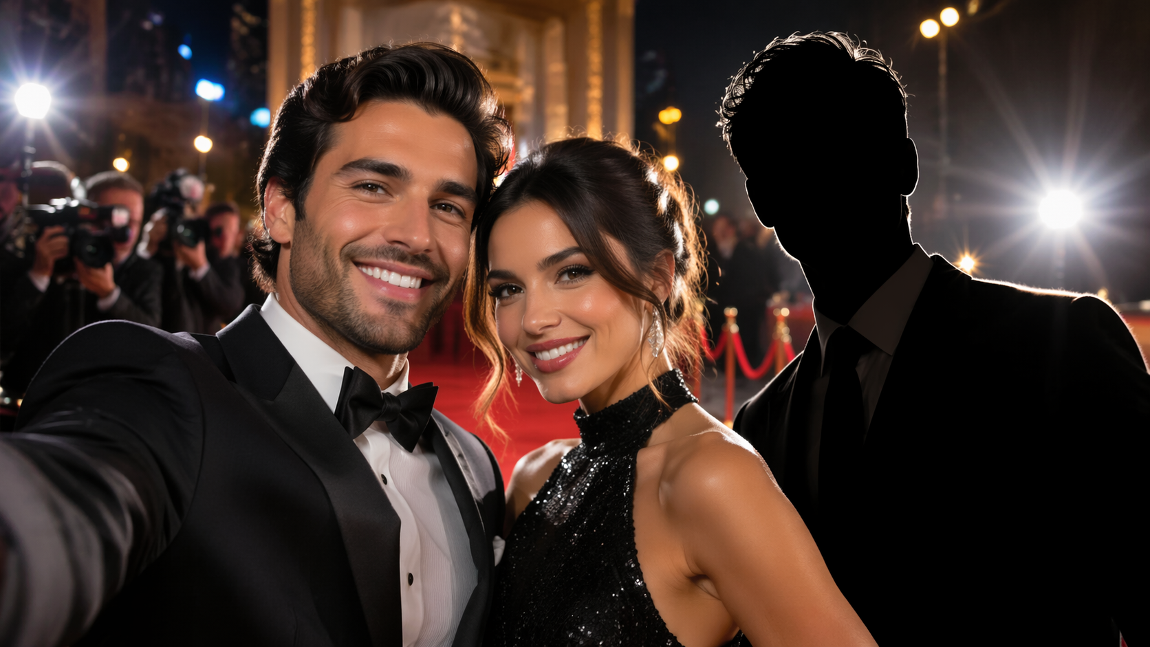 Dreamina Selfie mit Promi-Prompt Beispiel 5: Award Night Glow