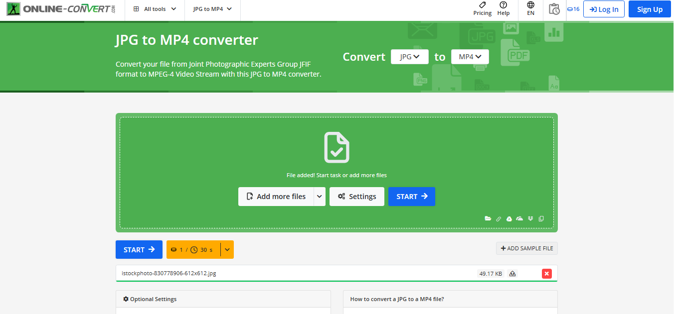jpg naar video converter gratis