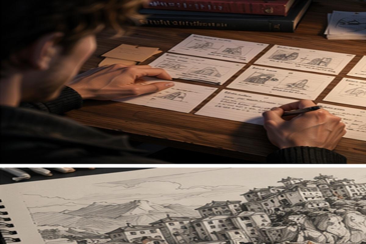 Scene Generator Writing opening scene topic-relevant visual