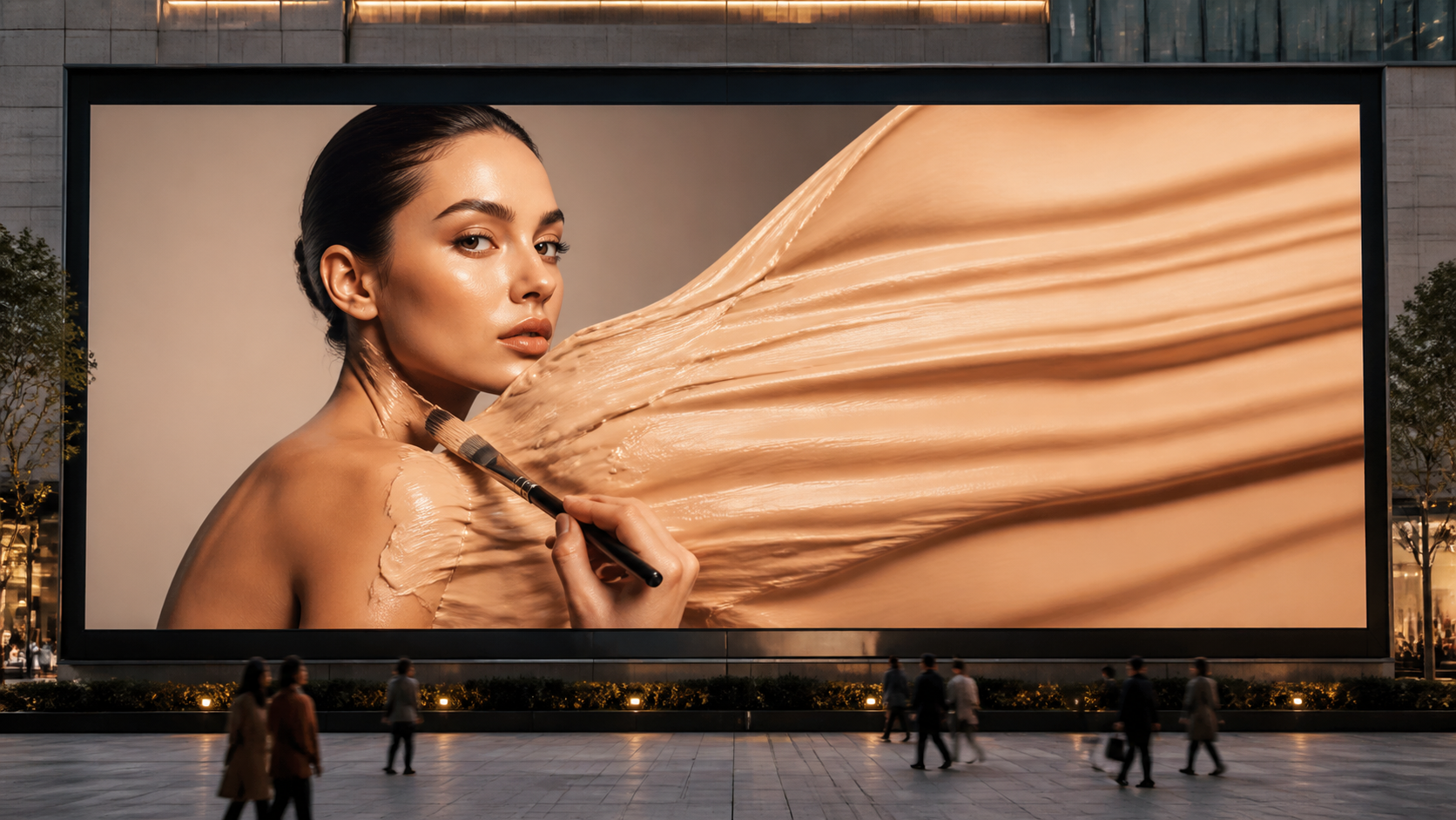 Verander uw foto in een Billboard Takeover-prompt voorbeeld 3 - Verander uw foto in een Billboard Takeover-brede opname