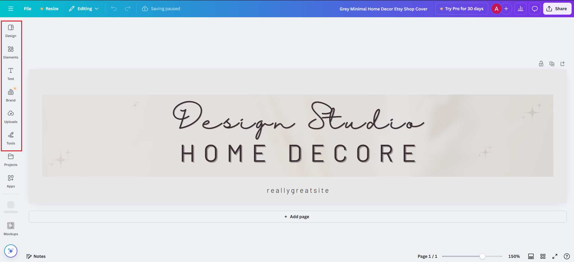 Etsy banner template