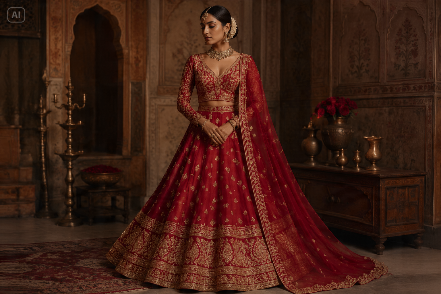 snabb sett tjej lehenga