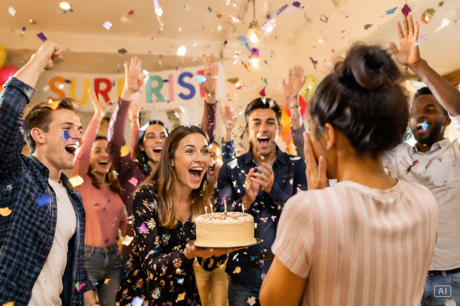 Surprise party moment image generated by Pippit