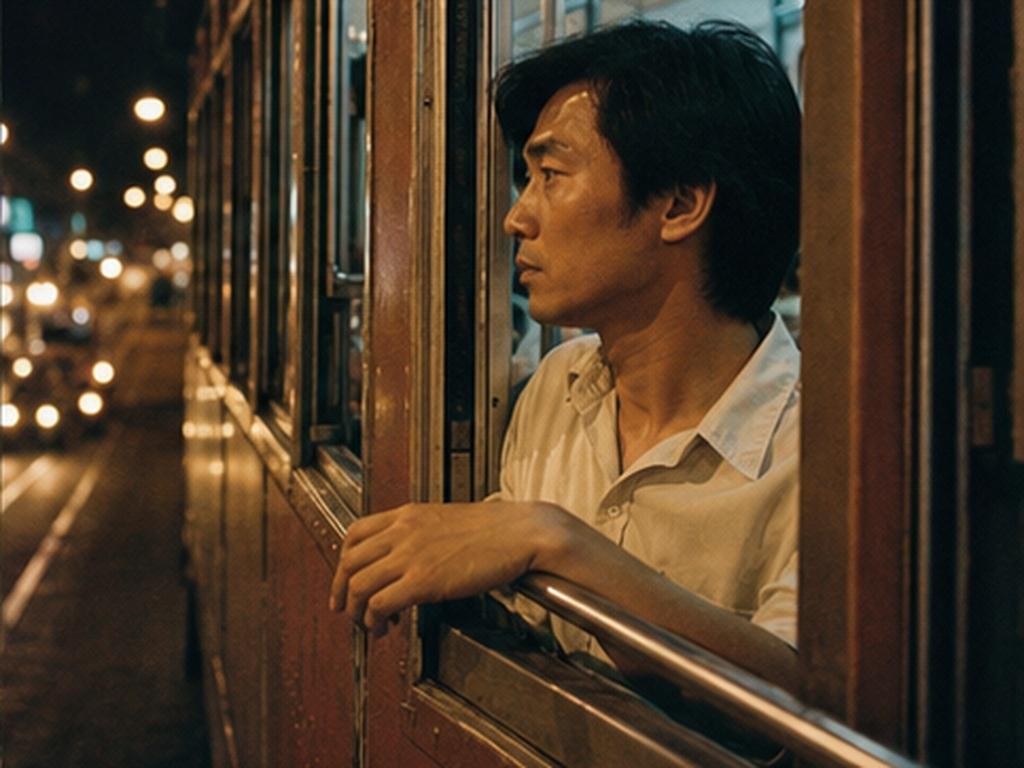 Hong Kong Retro Portre İstemi örnek 3 - Tramvay penceresi portresi