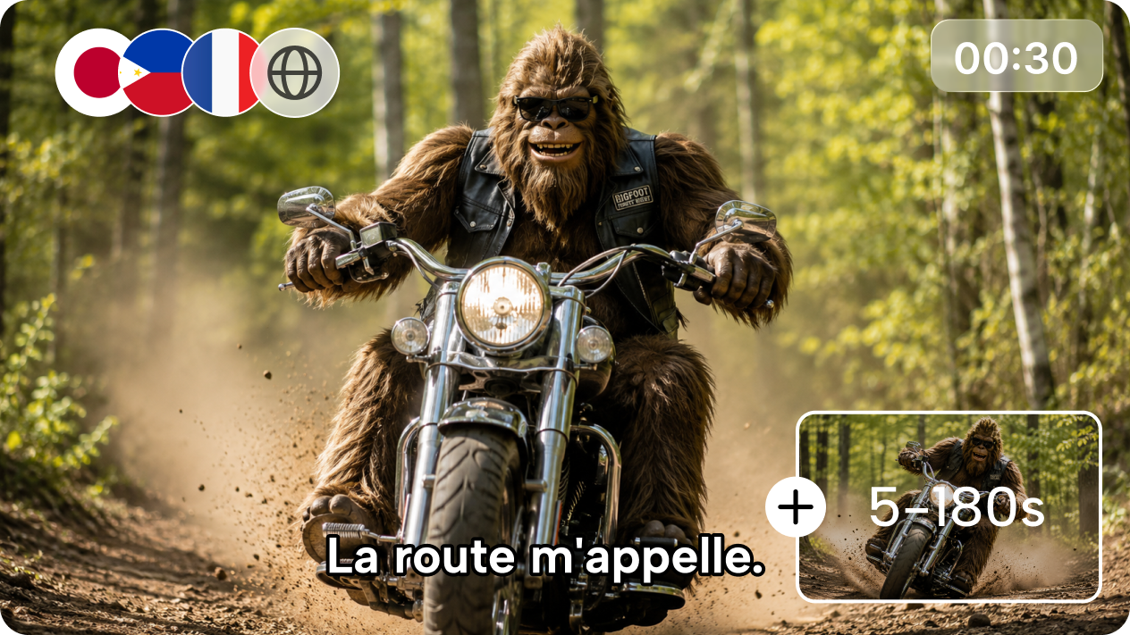Create longer multilingual Bigfoot videos