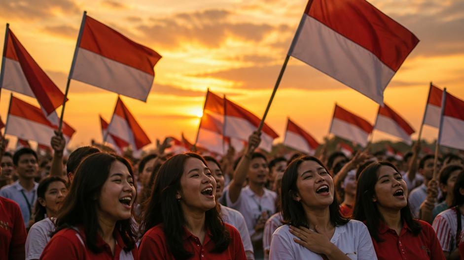 Indonesia 81ª canción del Día de la Independencia móvil indonesia 81ª canción del día de la independencia marco de video