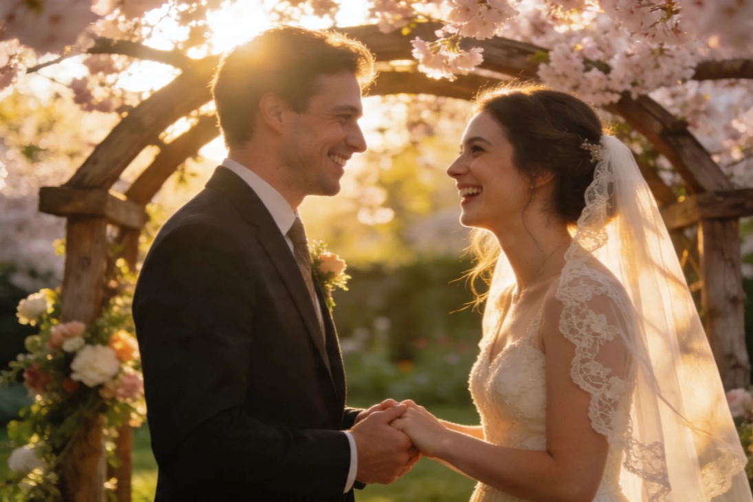 Prompt per una scena di matrimonio cinematografica