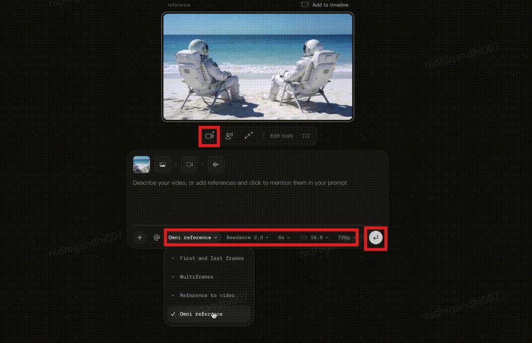 Generera kontinuerliga scener och exportera från tidslinjen