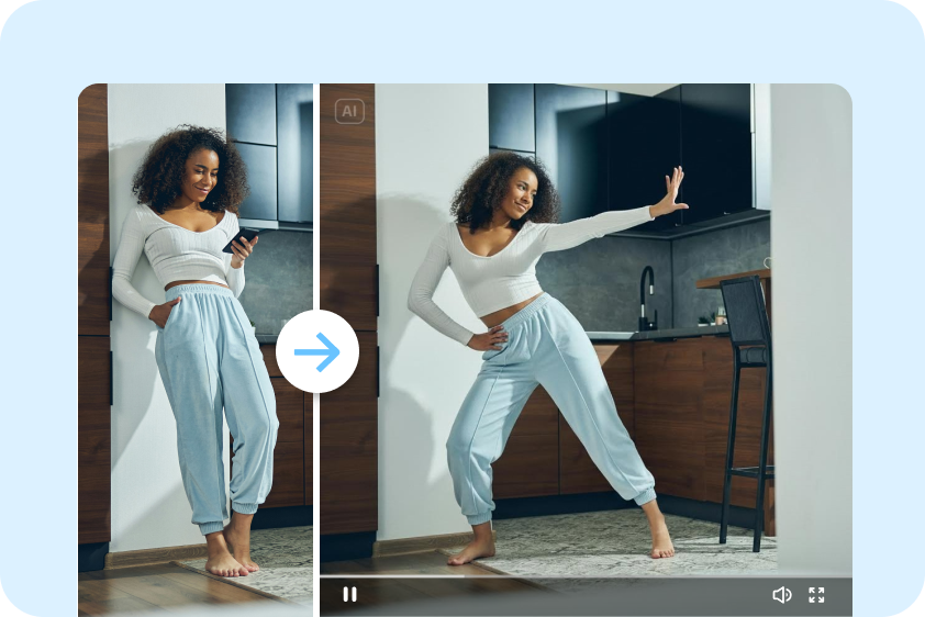 Fun clips with photo dance AI free in Dreamina