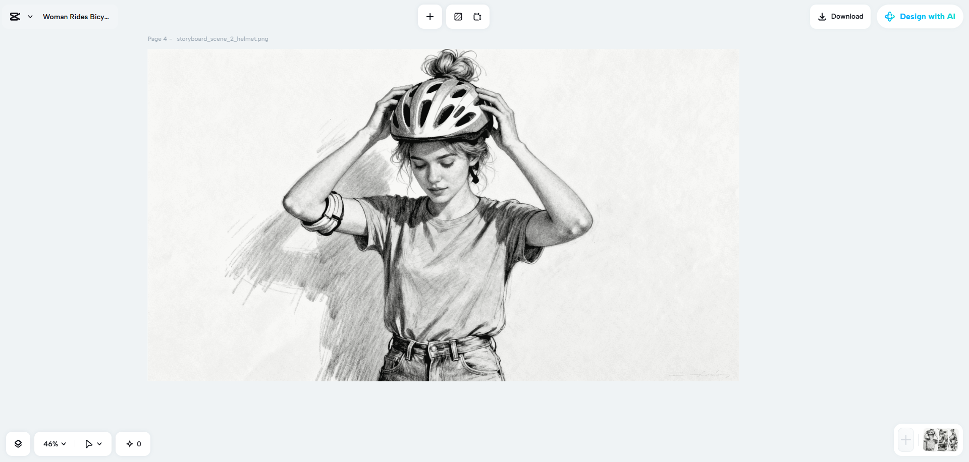 Tworzenie scen storyboardowych za pomocą AI w CapCut Web