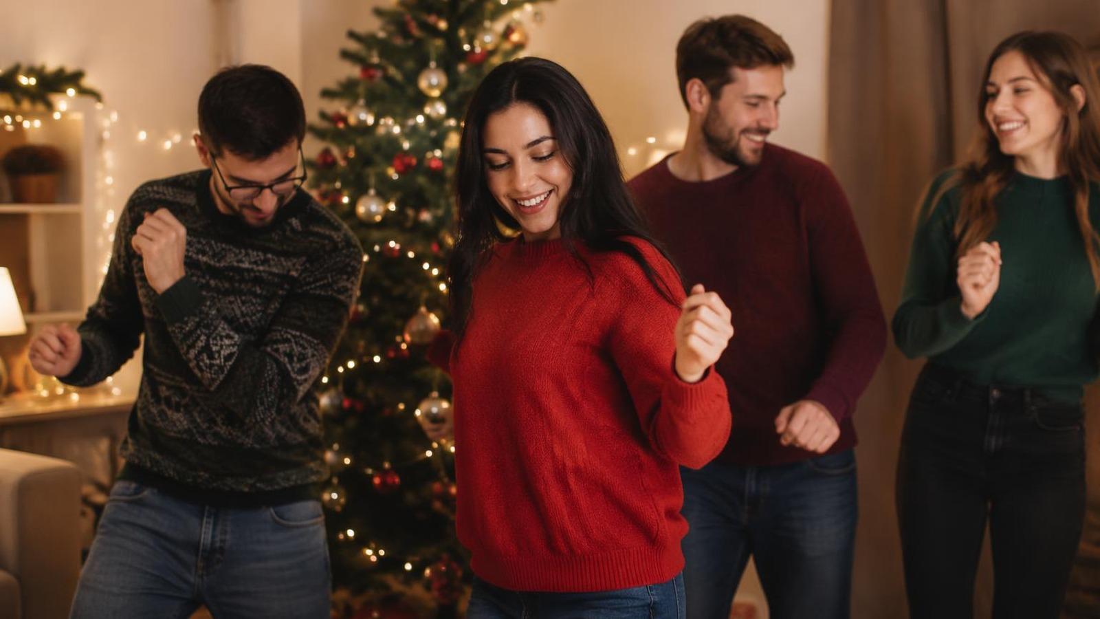Christmas dance video generator hero background in 16:9