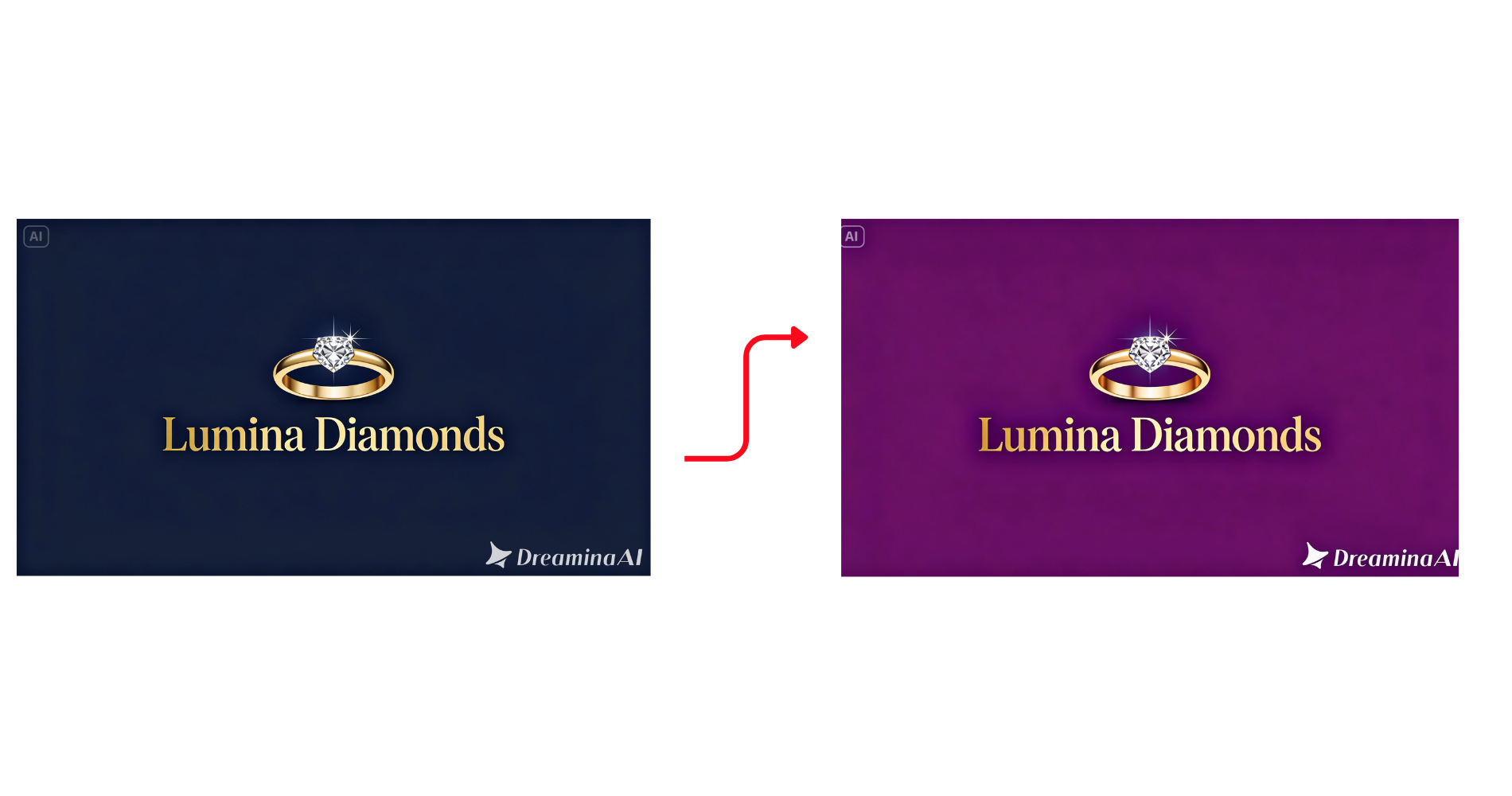 Changing the background colour element of the logo to another colour using interactive editing