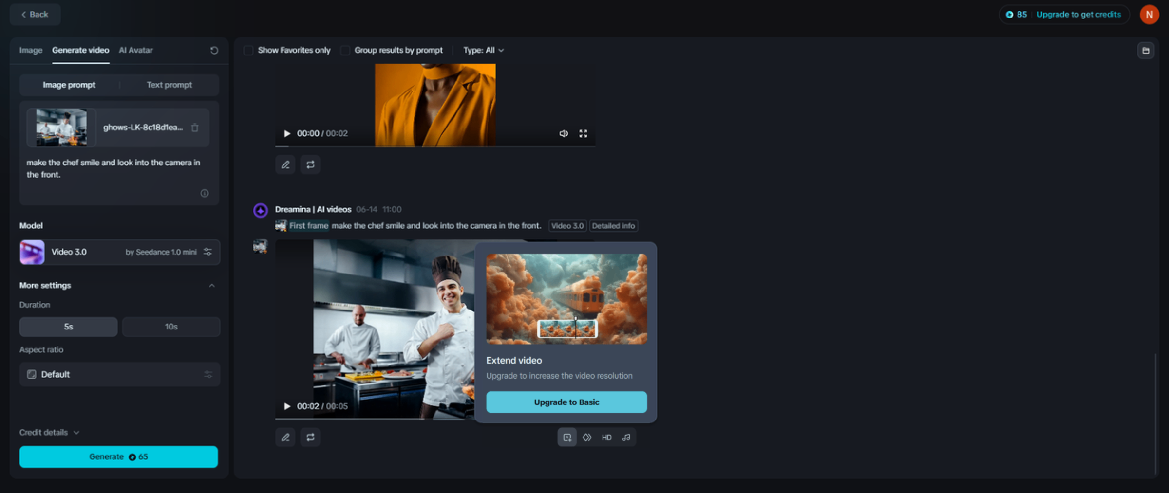 Extend video