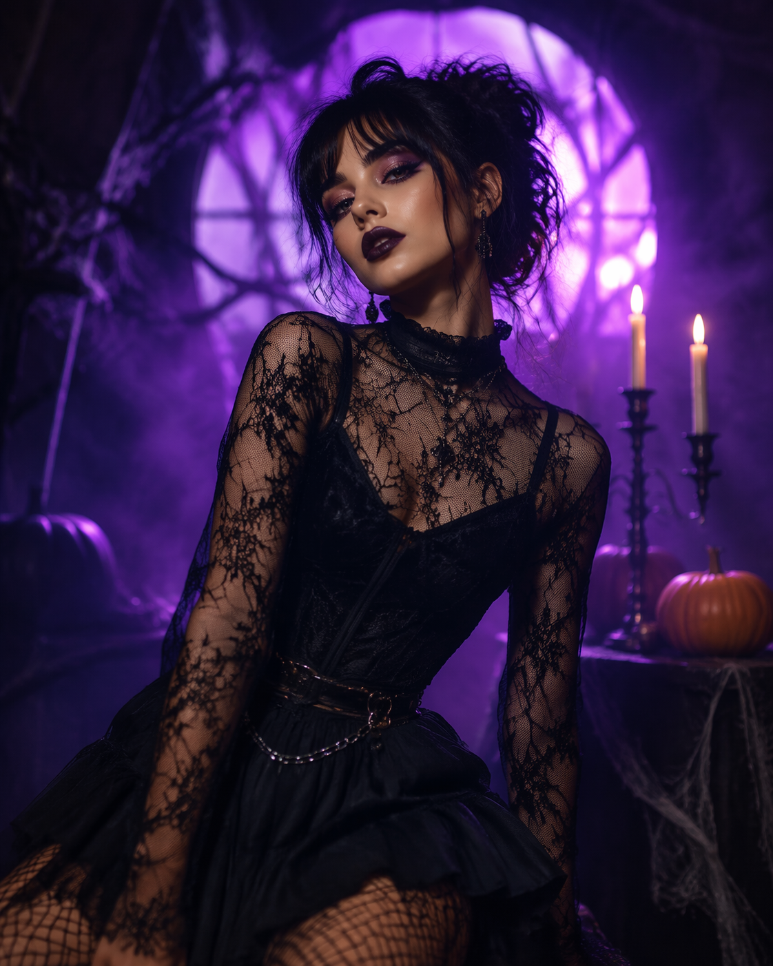 Dreamina Halloween costume try on prompt example 6: Halloween Lookbook Image