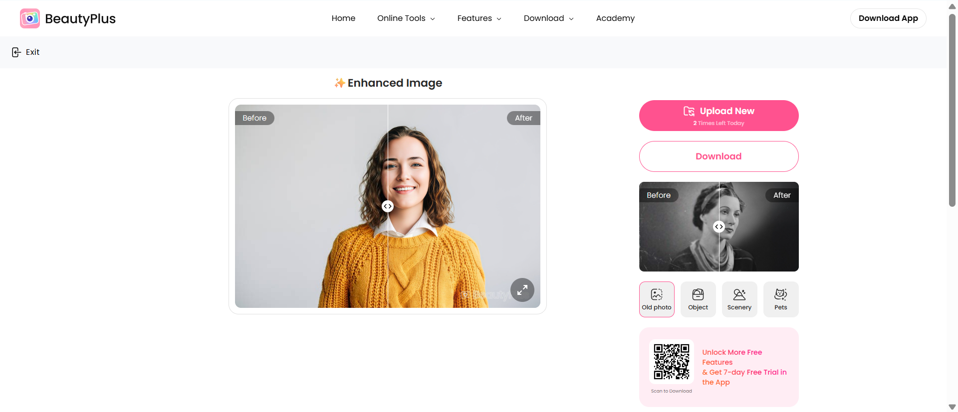 BeautyPlus modificatore