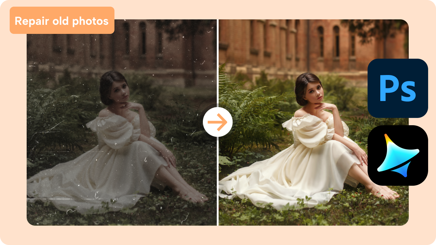 photoshop restore old photo