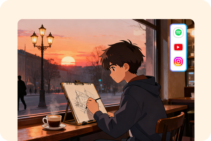 Gamitin ang mga lofi backgrounds para sa social media content