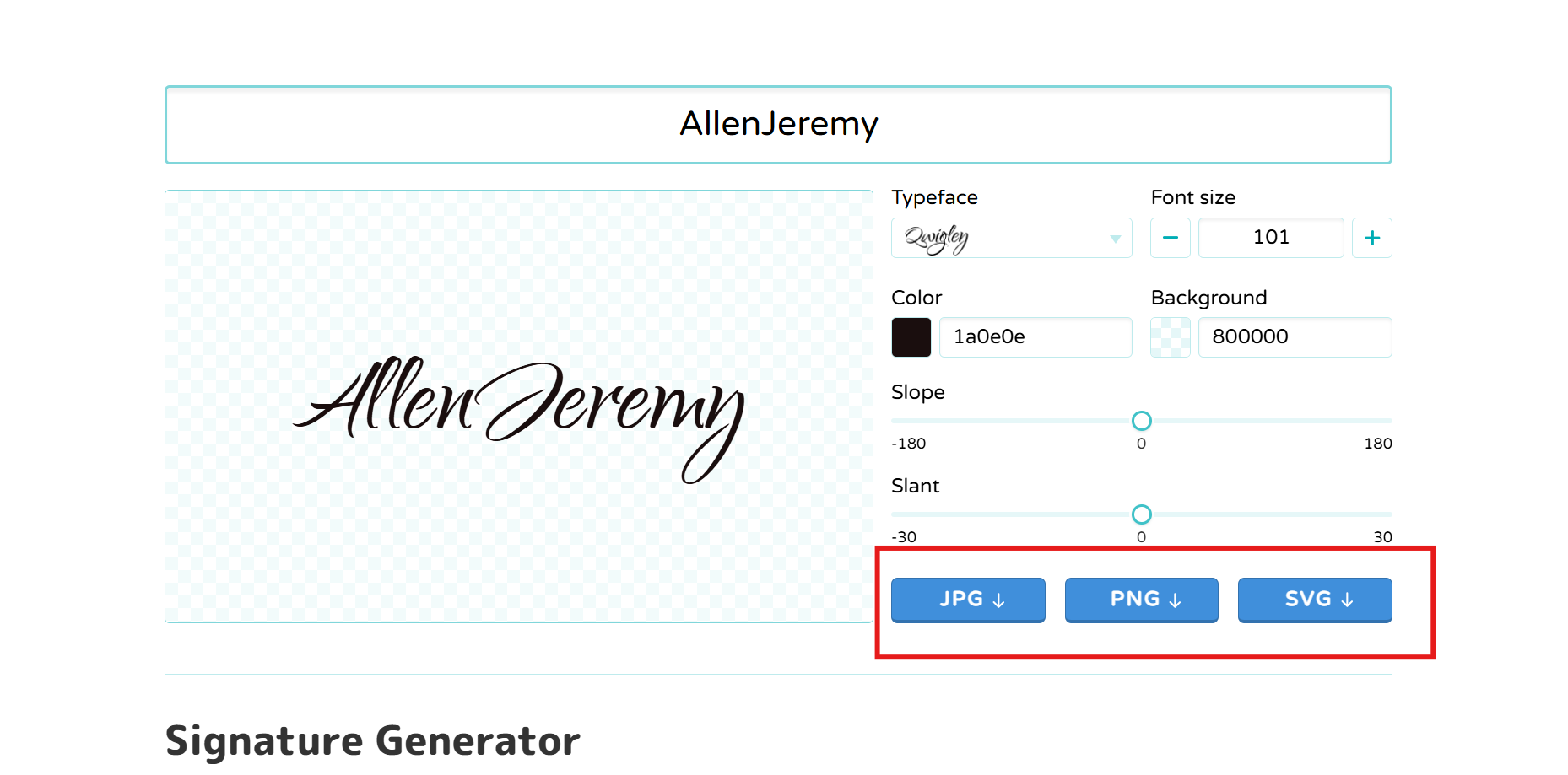 Signature design for my name