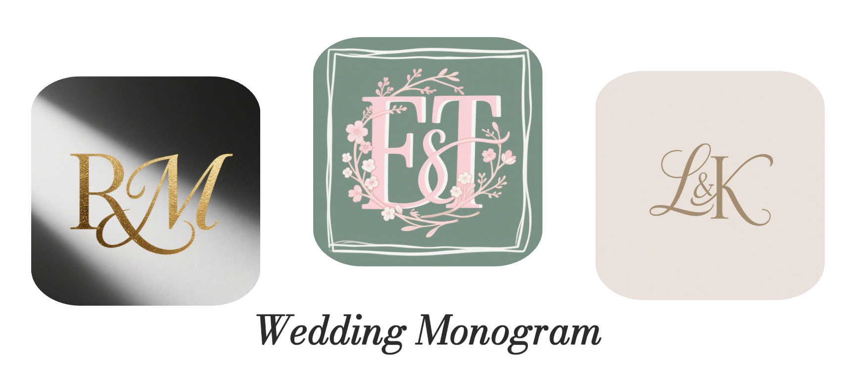 Logo monogramme de mariage