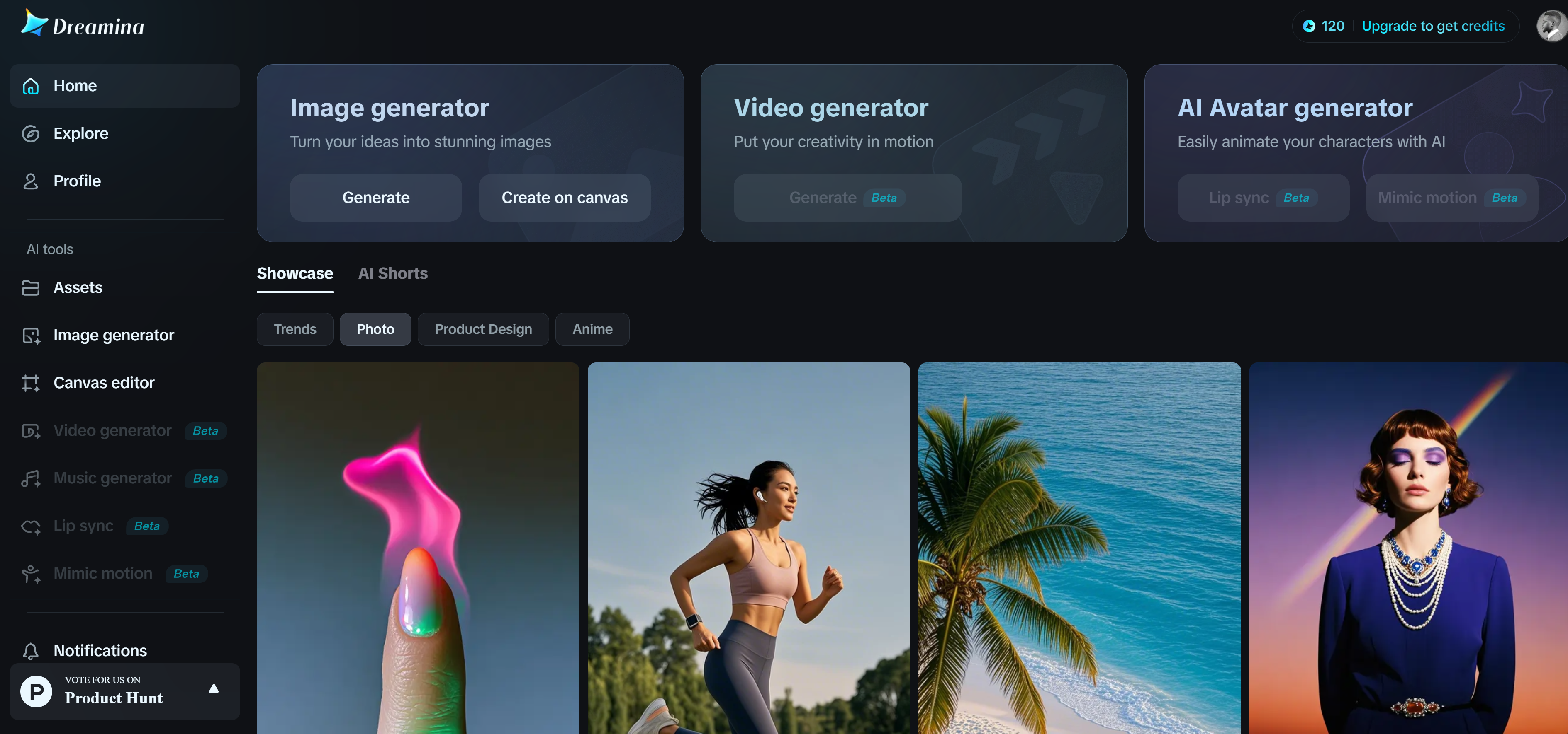 Dreaminas Verlosung online Homepage