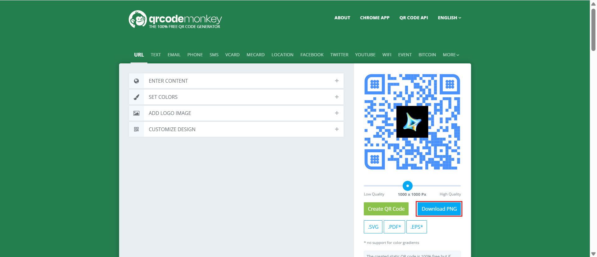 create QR code with picture