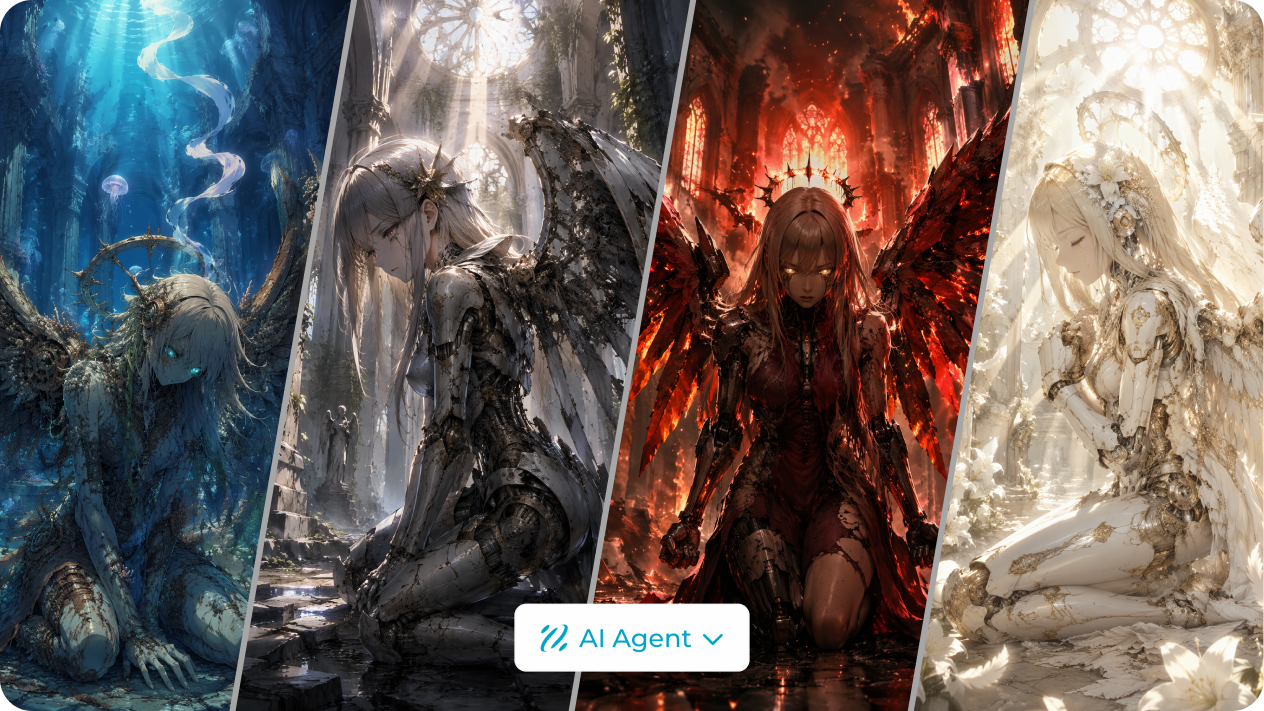 Explore cute anime backgrounds in one session with an AI agent