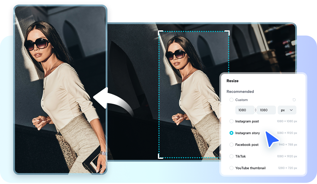 Automatisches Anpassen von Designs im Text-zu-Design-Tool von CapCut Web