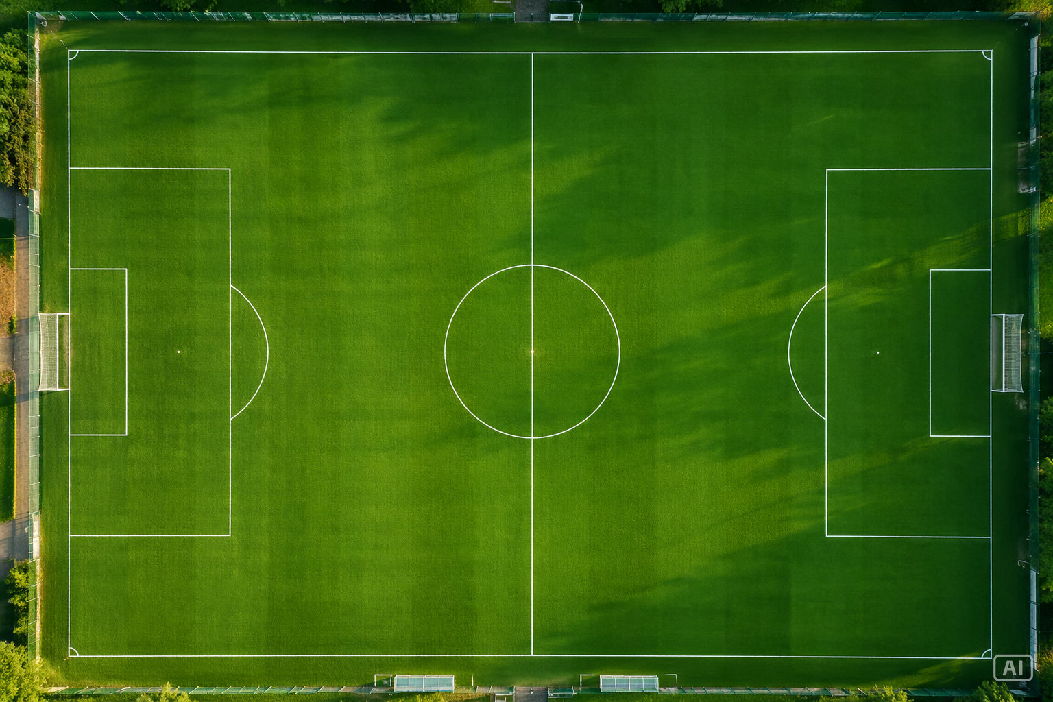 Aerial football pitch wallpaper generated by Pippit