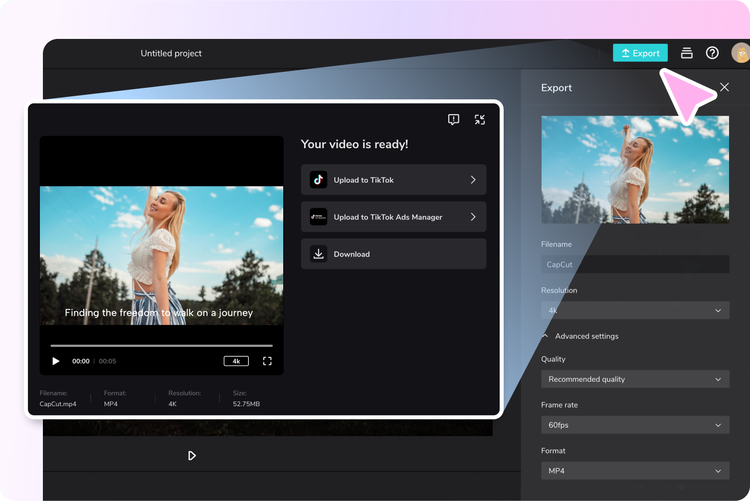 Step 3：Export & share