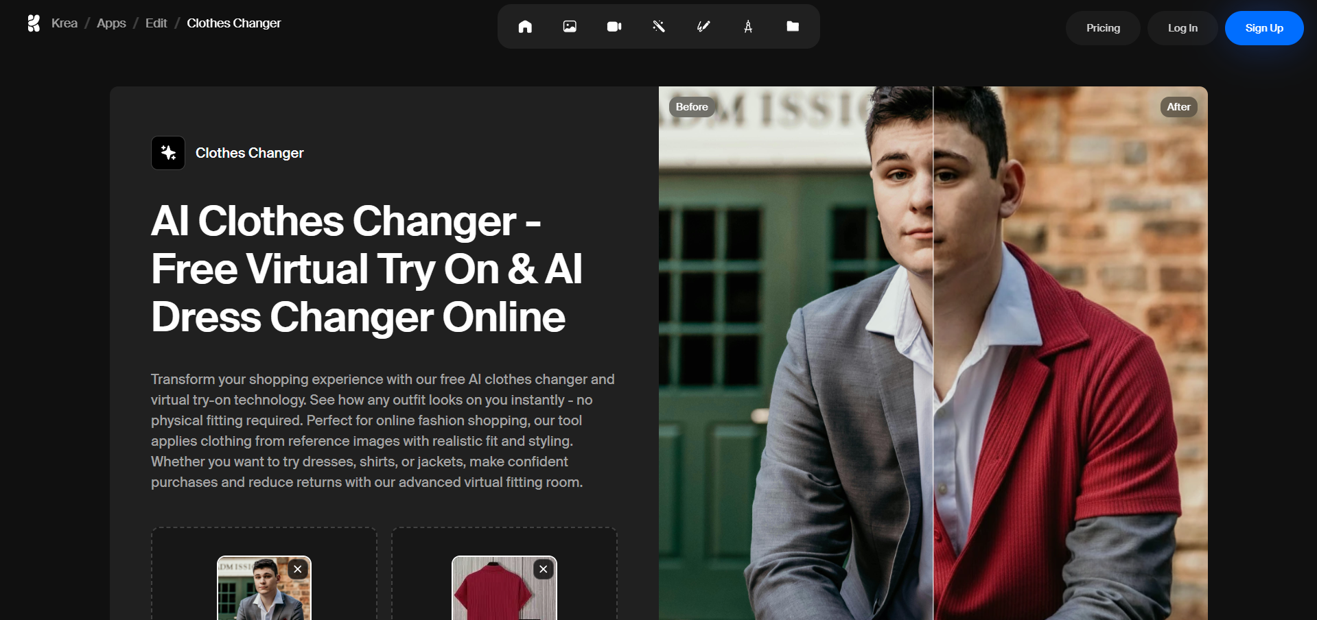 Krea interface