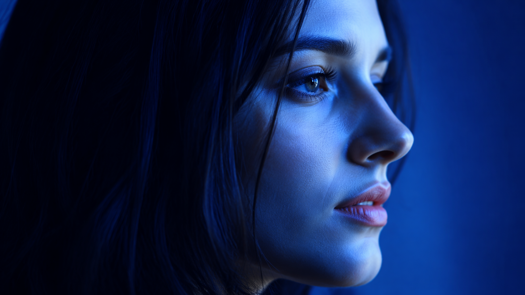 Dreamina Blue Close-Up Portrait DP Prompts 16:9 hero image